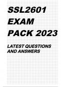 SSL2601 EXAM PACK 2023