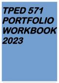 TPED571 PORTFOLIO WORKBOOK 2023