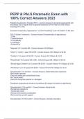 PEPP & PALS Paramedic Exam with 100% Correct Answers 2023 