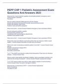 PEPP CHP 1 Pediatric Assessment Exam Questions And Answers 2023