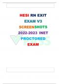 HESI RN EXIT  EXAM V3  REAL EXAM SCREENSHOTS 2022-2023 INET PROCTORED EXAM ALL 160 QUESTIONS COMPLETELY SOLVED AND CORRECT ANSWERS MARKED 
