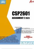 CSP2601 (COMPLETE ANSWERS) Assignment 2 2023 (796153)