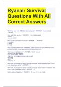 Ryanair Survival Questions With All Correct Answers