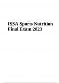 ISSA Sports Nutrition Final Exam 2023 (Already Graded A+)