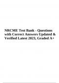 NRCME Final Exam Practice Questions With Correct Answers Latest | NRCME Test Bank - Exam Questions with Correct Answers Updated and Verified & NRCME Exam DOT Comprehensive Review Questions with Answers ( Graded A+ 2024/2025)