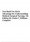 Test Bank For Davis Advantage for Understanding Medical-Surgical Nursing, 7th Edition By Linda S. Williams 