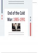 End of the Cold War and the collapse of the USSR: 1985-1991