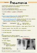 Pneumonia and TB Tuberculosis - Summary Notes