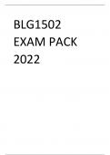 BLG1502 EXAM PACK 2022