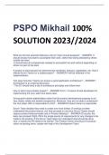 PSPO Mikhail 100%  SOLUTION 2023//2024