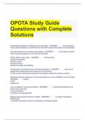 OPOTA Study Guide Questions with Complete Solutions 