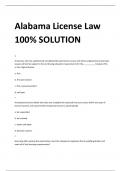 Alabama License Law 100% SOLUTION