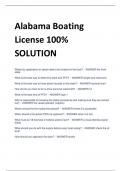 Alabama Boating  License 100%  SOLUTION