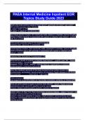 PAEA Internal Medicine Inpatient EOR Topics Study Guide 2023