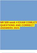 NR 509 week 4 EXAM COMLETEQUESTIONS AND CORRECT ANSWERS 2023.