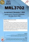 MRL3702 Assignment 1 (COMPLETE ANSWERS) Semester 1 2024 - DUE March 2024