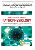 Test Bank for Davis Advantage for Pathophysiology Introductory Concepts and Clinical Perspectives 2nd Edition By Theresa M Capriotti Chapter 1-46 Complete Guide A+