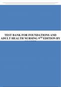 Test Bank For Foundations and Adult Health Nursing 9th Edition by Kelly Gosnell; Kim Cooper 9780323812061 Chapter 1-58 Complete Guide