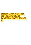 ECS1500 EXAM PACK 2023 100+ QUESTIONS AND CORRECT ANSWERS GRADED A.