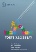 Toets 3.2.2 Visie op sociaal werk (essay)