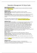 WGU C 215 Operations Management OA Study Guide