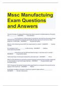 Bundle For MSSC  Exam Questions with Correct Answers