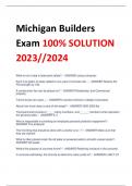 Michigan Builders  Exam 100% SOLUTION  2023//2024Michigan Builders  Exam 100% SOLUTION  2023//2024