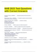 NAB 2023 Test Questions with Correct Answers 