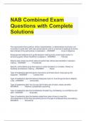 NAB Combined Exam Questions with Complete Solutions 