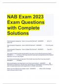 NAB Exam 2023 Exam Questions with Complete Solutions 
