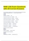 NAB LOS Exam Questions with All Correct Answers