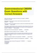 Gastrointestional CMSRN Exam Questions with Correct Answers 