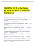 Bundle For CMSRN Exam Questions and Answers All Correct
