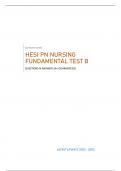 HESI PN NURSING FUNDAMENTAL TEST B EXAM - QUESTIONS & ANSWERS (A+ GUARANTEED) LATEST UPDATE 2023 - 2023