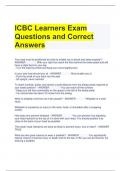 ICBC Learners Exam Questions and Correct Answers 