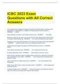 ICBC 2023 Exam Questions with All Correct Answers 