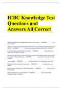 Bundle For ICBC 2023 Exam Questions with All Correct Answers