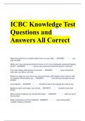 ICBC Knowledge Test Questions and Answers All Correct 