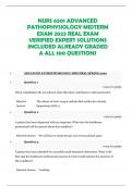 NURS 6501 ADVANCED PATHOPHYSIOLOGY MIDTERM EXAM 2023 REAL EXAM VERIFIED EXPERT SOLUTIONS INCLUDED ALREADY GRADED A ALL 100 QUESTIONS