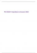 PCC EXAM 1 Questions & Answers 2023