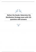 Deliver the Goods: Determine the Distribution Strategy exam with 155 questions with answers