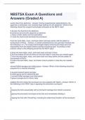 NBSTSA Exam A Questions and Answers (Graded A)