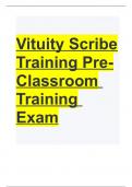 Vituity Scribe Training Pre-Classroom Training Exam Latest 2022 100% Pass