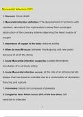 Myocardial Infarction (2022/2023) (Verified Answer