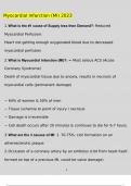 Myocardial Infarction (MI) 2023  (Verified Answers