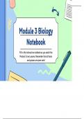 Biology 1 Honors Module 3 notes