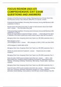 FOCUS REVIEW 2023 ATI COMPREHENSIVE EXIT EXAM QUESTIONS AND ANSWERS