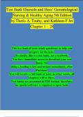 Test Bank Ebersole and Hess’ Gerontological Nursing & Healthy Aging 5th Edition by Theris A. Touhy, and Kathleen F Jet Chapter 1 - 28 | 100 % Verified