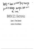 BMEN 321 Unit 1 Class Notes