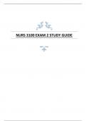 NURS 3100 EXAM 2 STUDY GUIDE